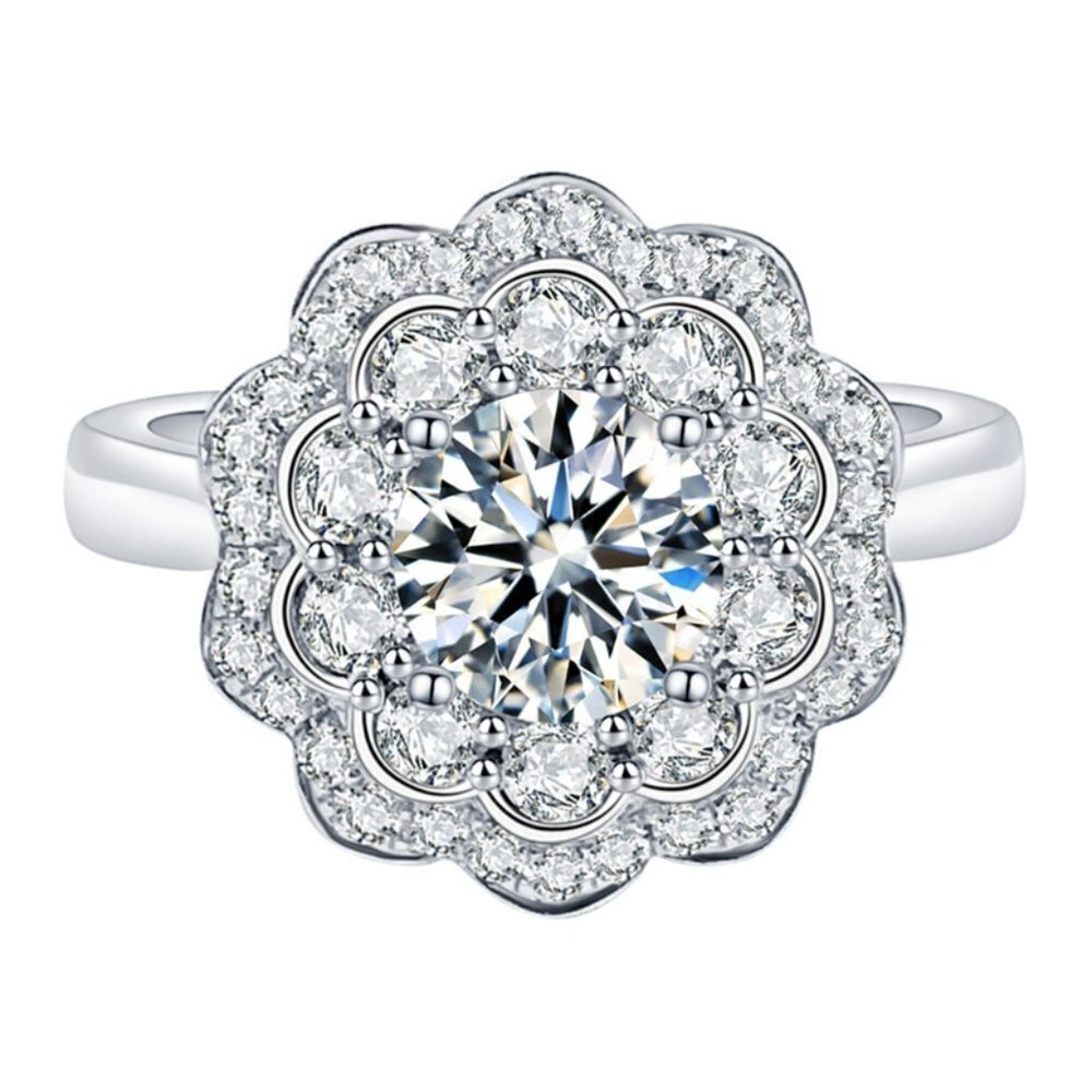 💎New Luxury  925 Silver Plated Round cut CZ Wedding Ring for Women, FB16FA1118